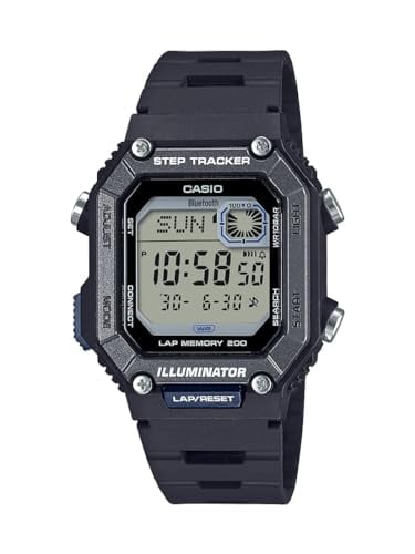 Casio WS-B1000 Men's Digital Sport Watch with Step Tracker, 100M Water Resistance (Black)