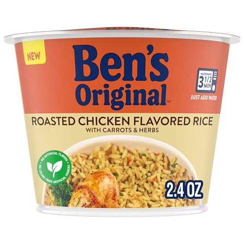 BEN'S ORIGINAL Roasted Chicken Flavored Rice Single Serve Cup (8-Pack)