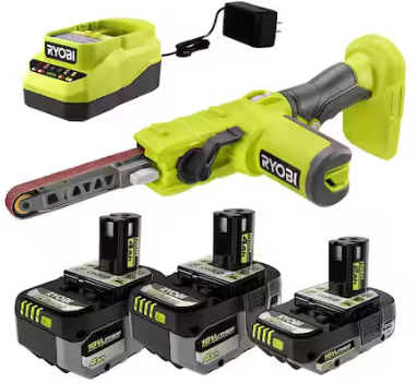 Ryobi ONE+ 18V 1/2" x 18" Cordless File Sander Kit w/ (2) 4.0Ah & 2.0Ah Batteries Deal
