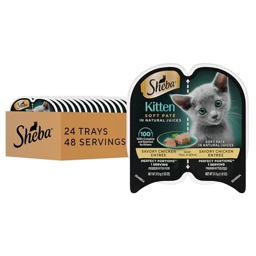Sheba Perfect Portions Kitten Paté Wet Cat Food Trays (Chicken), 24-Pack 2.6 oz Deal