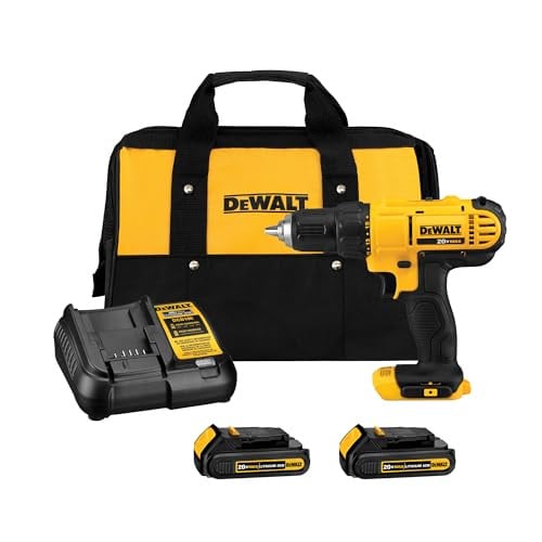 DEWALT 20-Volt Max 1/2" Keyless Cordless Drill w/ 2 Batteries Deal