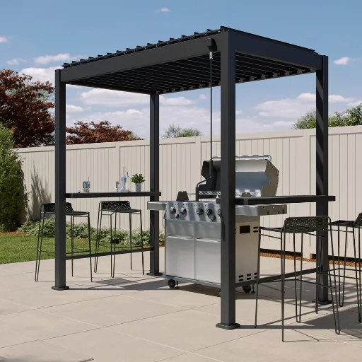 Mirador 88 Grill S1 Pergola w/ Crank Opening Steel Louvers 4.9' x 8.2'