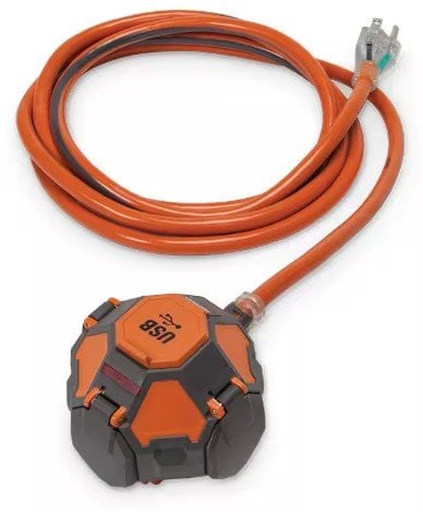 RIDGID 3-Outlet Power Ball Extension Cord Plus USB