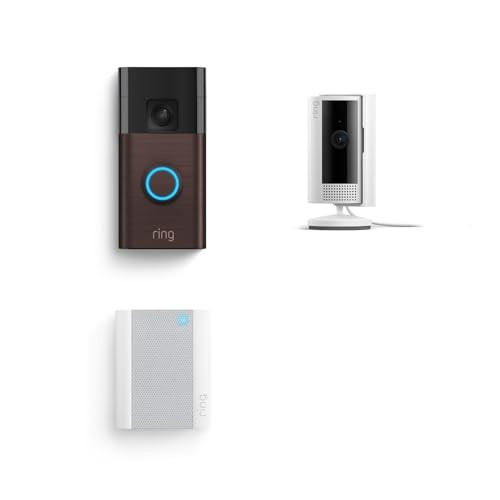 Ring Battery Doorbell + Indoor Cam + Chime (Venetian Bronze)