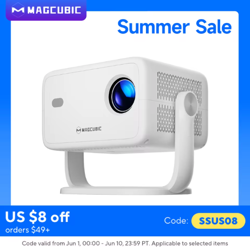 Magcubic 1080P 650ANSI 8K Android14 L018 Projector Wifi6 BT5.4 Deal