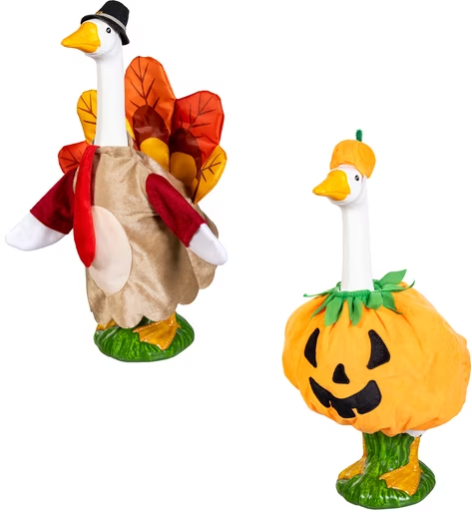 Mainstays Fall Pumpkin & Turkey Porch Goose Outfit, Set of 2 Deal