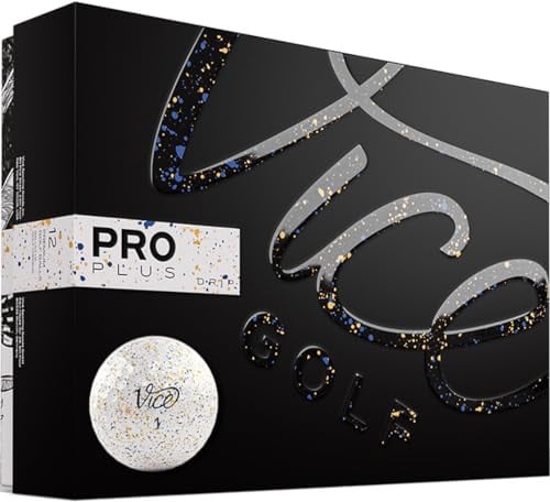 Vice Golf Limited Edition Pro Plus Golf Balls Drip Navy Orange
