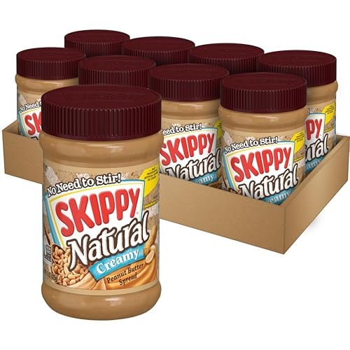 8-Pack SKIPPY Natural Peanut Butter Spread Creamy 15-Oz Deal