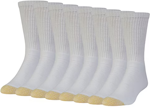 Gold Toe Athletic Sport Bonus Pack Mens 8 Pair Crew Socks