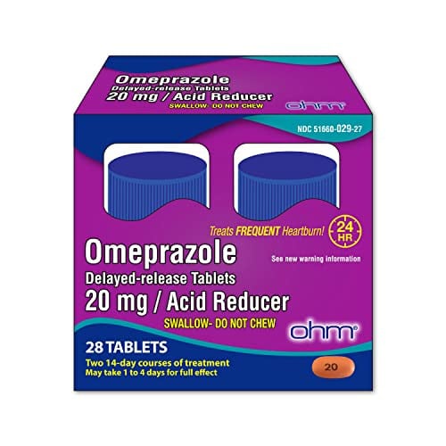 Ohm Omeprazole 20mg 42-Count Delayed-Release Tablets