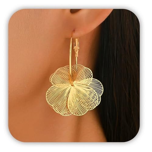 Gold Flower Earrings Deal