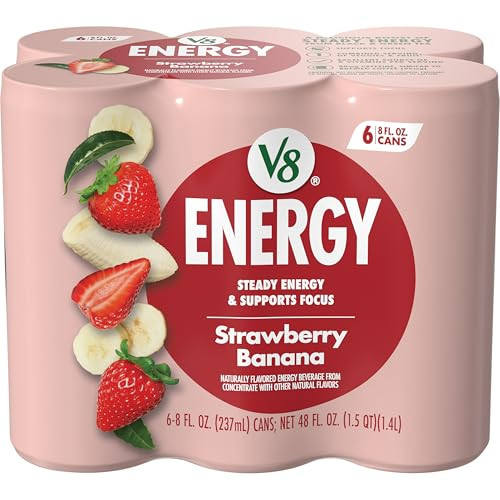 8 x 6-Pack 8-Oz V8 Energy Drink (Strawberry Banana)