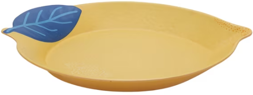 Mainstays by Becky G. & Alejandra Bamboo Melamine Figural Lemon Serve Platter, Blue Leaf