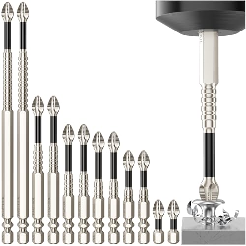 12-Piece HJKLIUT Magnetic Phillips Screwdriver Bit Set Deal