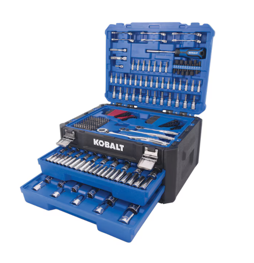 Kobalt 302-Piece Standard (SAE) and Metric Mechanics Tool Set with Hard Case
