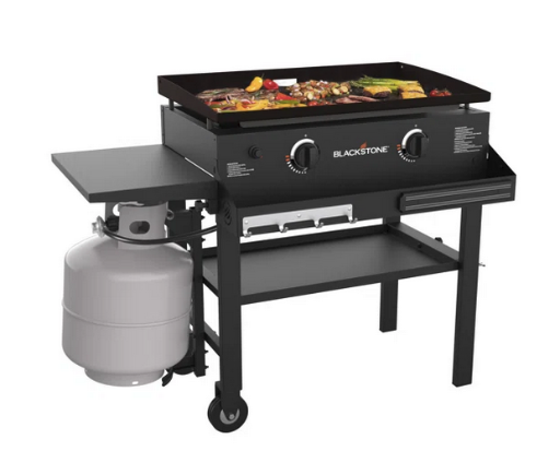 Blackstone 28" 2-Burner Griddle with Front Shelf and Soft Cover