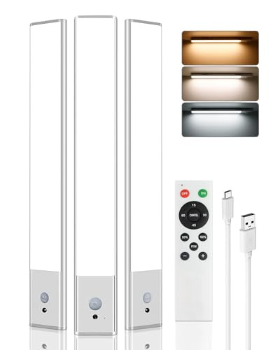 Wireless Under Cabinet Lighting w/Motion Sensor - 3-Pack