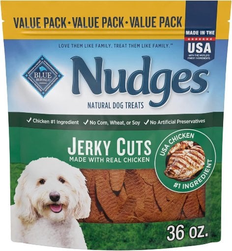 Blue Buffalo Nudges Jerky Cuts Dog Treats (Chicken) 36-Oz Deal