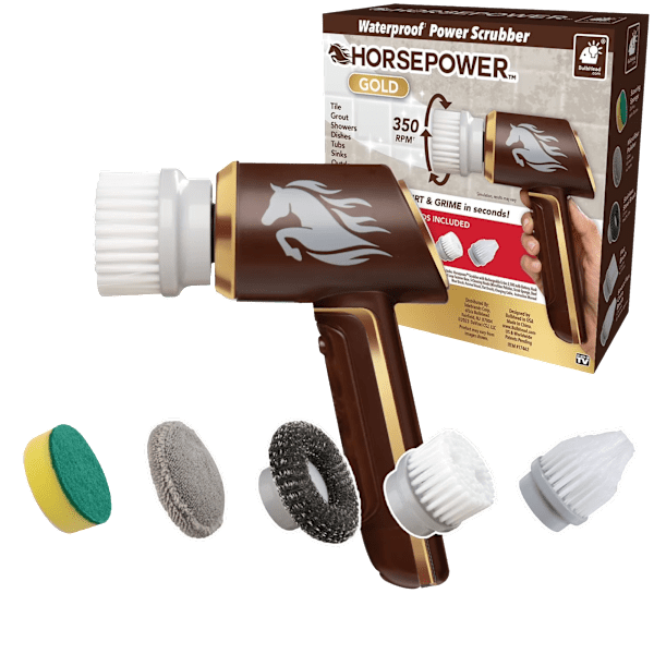 6-Piece Horsepower Waterproof Power Scrubber Gold Edition Deal