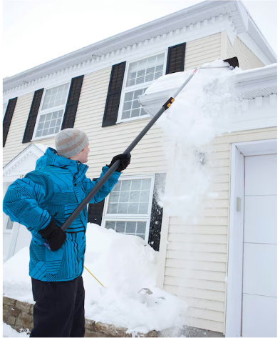 True Temper 204-in. Aluminum Telescoping Handle Roof Rake