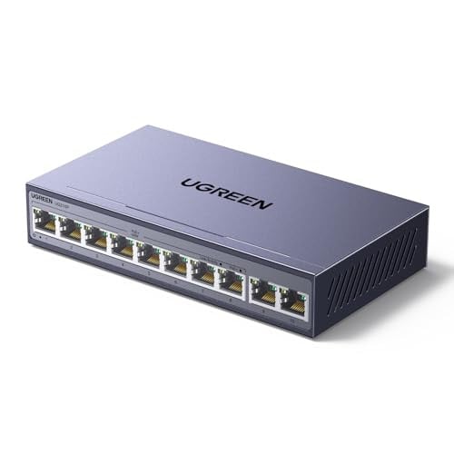 UGREEN 10 Port PoE Switch 1000Mbps, 8 PoE+@60W + 2 Gigabit Uplink Deal