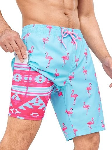 Men's Swimming Trunks with Compression Liner