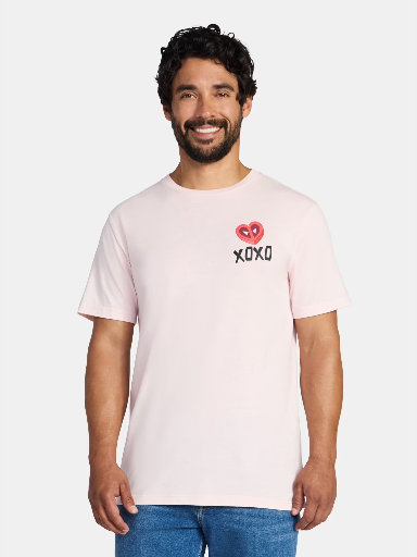 Deadpool Men's & Big Men's Valentine's Day Graphic Tee S-3XL Deal