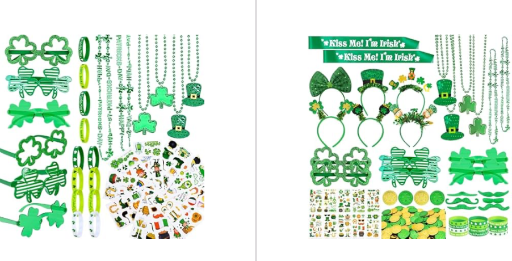168-Piece St. Patrick’s Day Party Favor Set
