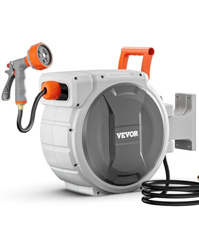 VEVOR Retractable Garden Hose Reel 1/2 Inch x 84 ft Deal