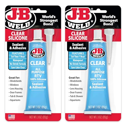 2-Pack 3-Oz J-B Weld 31310 Clear All-Purpose RTV Silicone Sealant