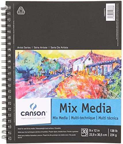 Canson Artist Series Mixed Media Paper Wirebound Pad 30-Sheets (9x12 inches) Deal