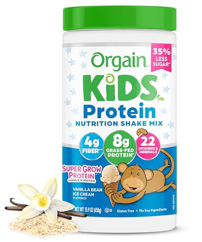 3 x 1-Pound Orgain Kids Protein Powder Shake Mix (Vanilla Bean Ice Cream)