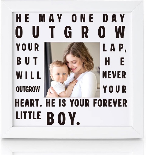 Forever Little Boy Quote Wooden 4x6 Photo Frame