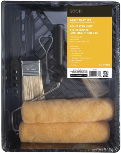 Good 10-Piece Knit Polyester Paint Tray Kit Deal