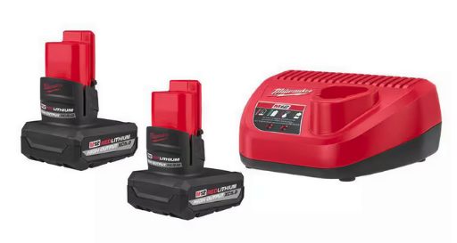 Milwaukee M12 (2) XC 5.0 Ah Battery and Charger Kit