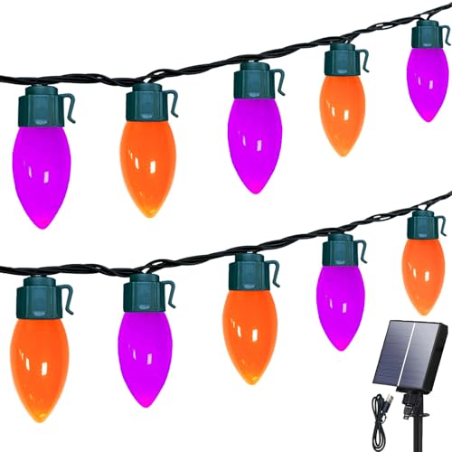 Solar Halloween Lights (Orange Purple)