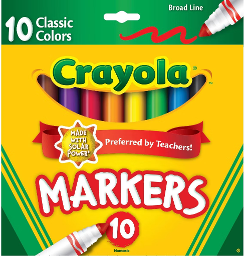 Crayola Broad Line Markers 10-Count Deal