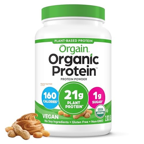 (Prime Deal) Orgain Organic Vegan Protein Powder, Peanut Butter (2.03 lb) Deal