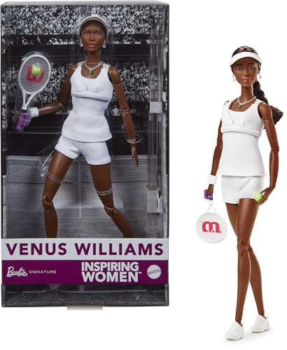 Barbie Inspiring Women Series, Venus Williams Fashion Doll with Signature Tennis Uniform and Racket Deal