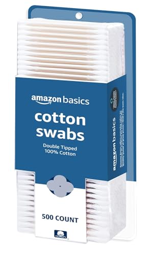 Amazon Basics Double-Tipped Cotton Swabs 4-Pack (2000 Count Total)