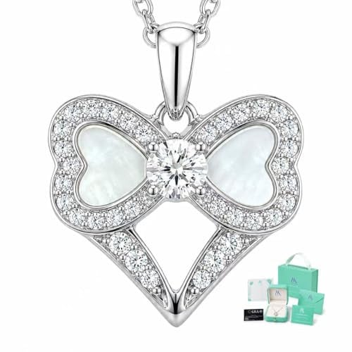 Sterling Silver Moissanite Heart Necklace
