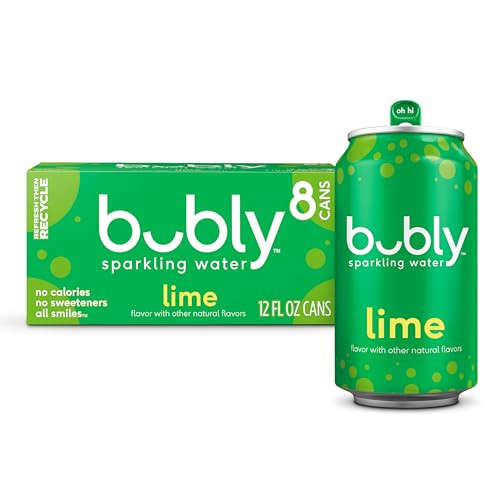 Bubly Sparkling Water, Lime, 8-Pack