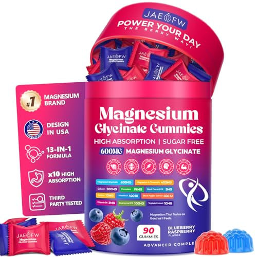 Magnesium Glycinate Gummies 1000mg x2 High Absorption Deal