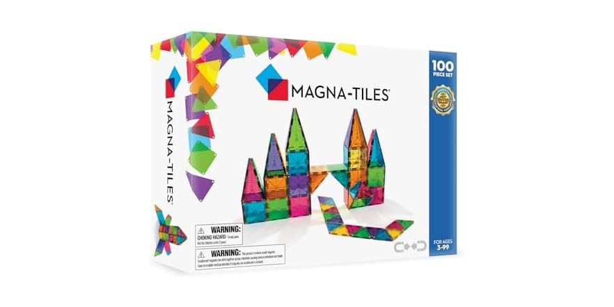 MAGNA-TILES Classic 100-Piece Magnetic Construction Set Deal