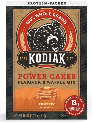 Kodiak Protein-Packed Power Cakes Pumpkin Pancake and Waffle Mix 18 oz