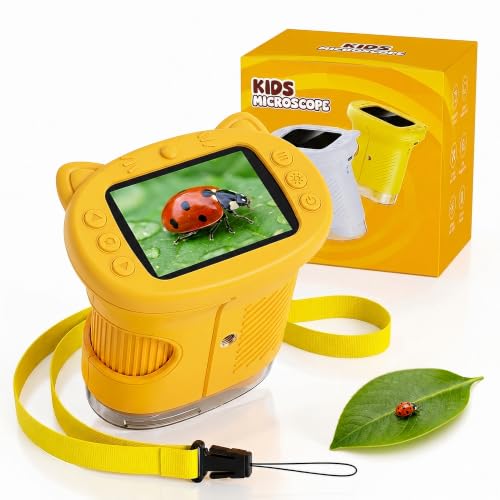 OAEBLLE Kids 1000X Digital Microscope w/ 2.4" Screen