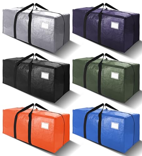 6-Pack 24-Gal VELVETSURE Heavy Duty Extra Large Moving & Storage Bags with Backpack Straps Deal