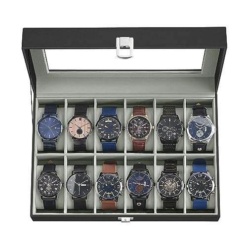 SONGMICS 12-Slot Watch Box Organizer