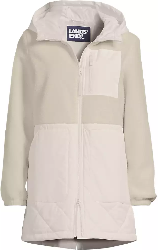 Women’s Sherpa Fleece Quilted Mixed Media Parka