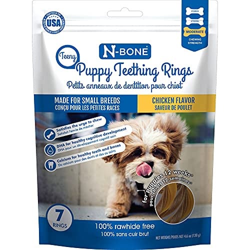N-Bone Teeny Puppy Teething Rings Chicken Flavor 7 Count Deal